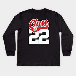 Class of 22 Graduation Athletic 2022 College Graduate Kids Long Sleeve T-Shirt